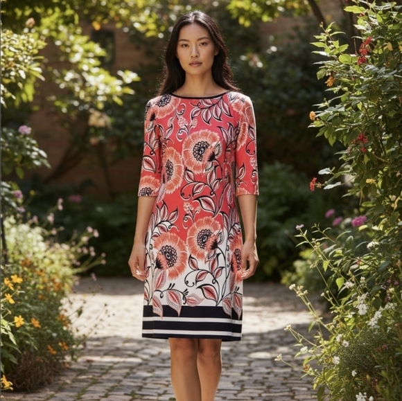 ELIZA J | (STYLE#EJ6M1087) VIBRANT FLORAL SHEATH DRESS - Picture 16 of 16